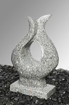 Fontäne Granit Lilie, 60 cm