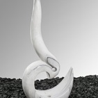 Fontäne Kranich abstrakt, 100 cm