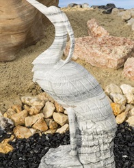 Kranich Marmor, 90 cm