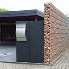 Schieferplatten Mülltonnensichtschutz